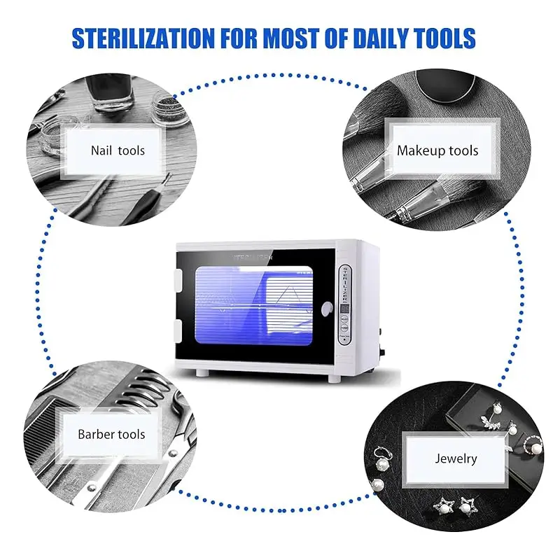 UV Sterilizer Cleaning Box 9L Large Capacity Sterilization Cabinet Profession LED Display Timing Sterilizing SPA Salon Tool