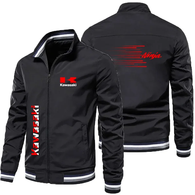 

Kawasaki Ninja Logo New Fashion Trend Zipper Jacket Men's Outdoor Extreme Sports Enthusiast Clothing Women's Coat