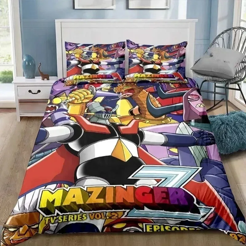 2026 Mazinger Z UFO Robot Grendizer Duvet Cover Pillowcase Bedding Set Adult Boy Girl Bedroom Decoration Children Single Double