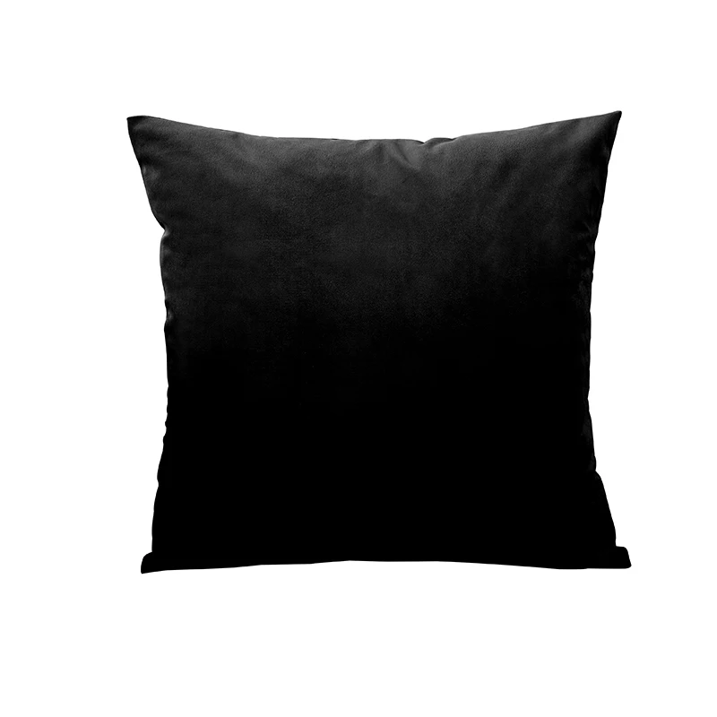 Funda de cojín de terciopelo negro para sala de estar, funda de almohada decorativa para sofá, decoración nórdica para el hogar, 40x40, 45x45