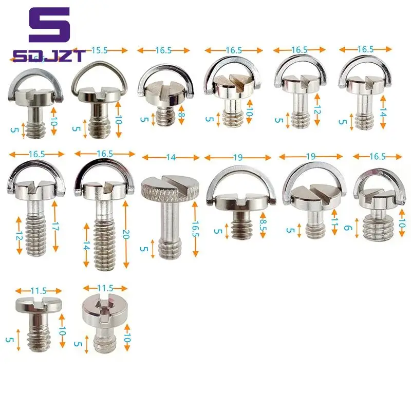 1/4 Inch D-ring Camera Mount Screw Quick Release Plate Adapter Screw For Tripod Monopod Ballhead Dslr Photo Photography Fixed