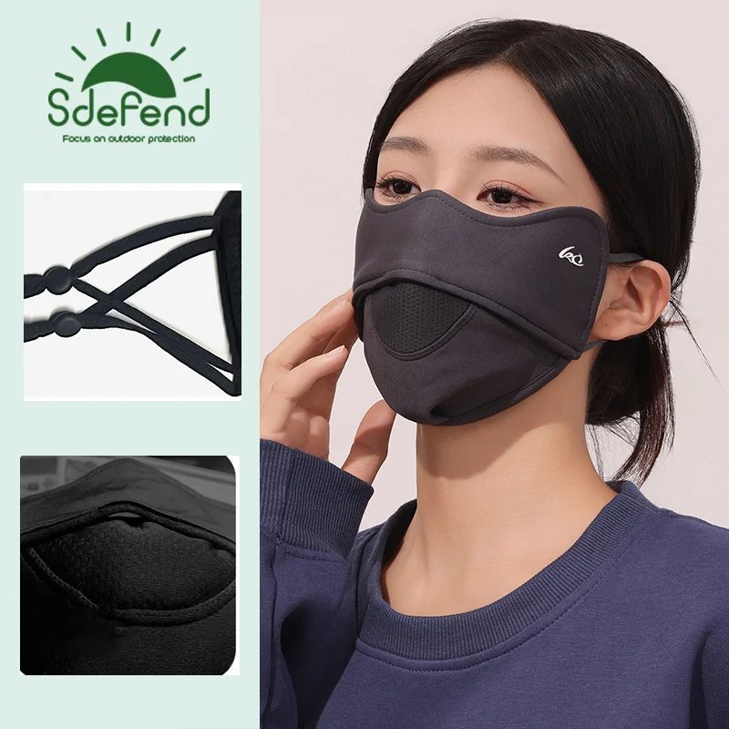 ベルベットの厚手で暖かい防寒マスク、防風、凍結防止、UVカット、通気性、抗菌、防塵、アウトドア用マスク