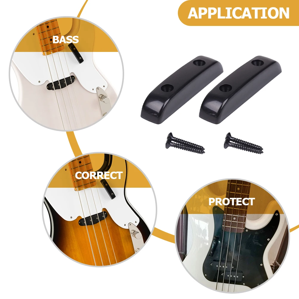 

2 Sets Electric Bass Thumb Holder Guitar Finger Rest Protectors Instrument Strengthener Thumbrest