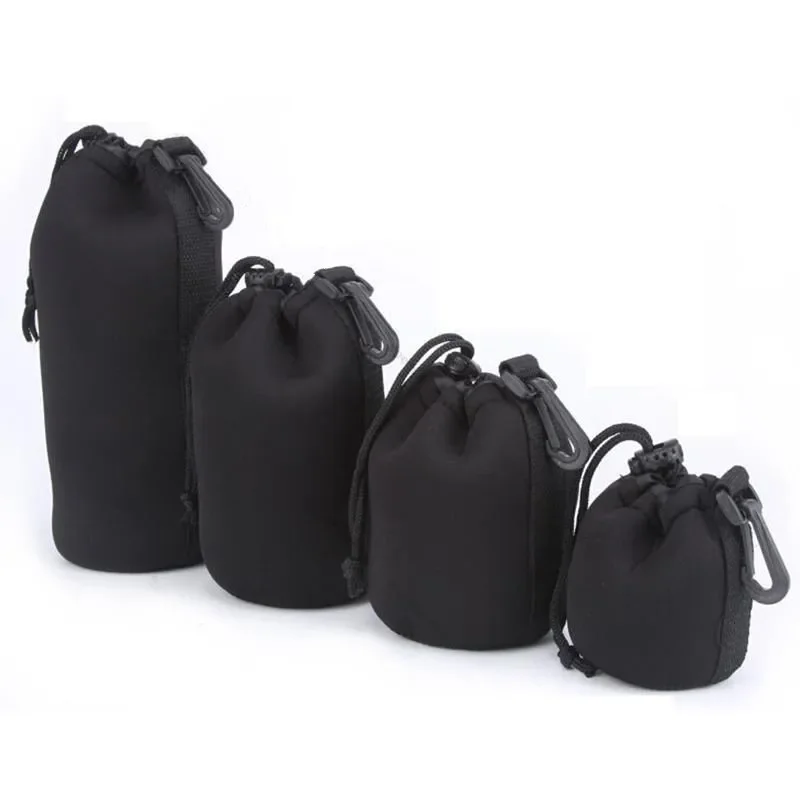 Camera Lens Bag - Neoprene DSLR Lens Soft Pouch Protector Case for Canon Nikon Sony