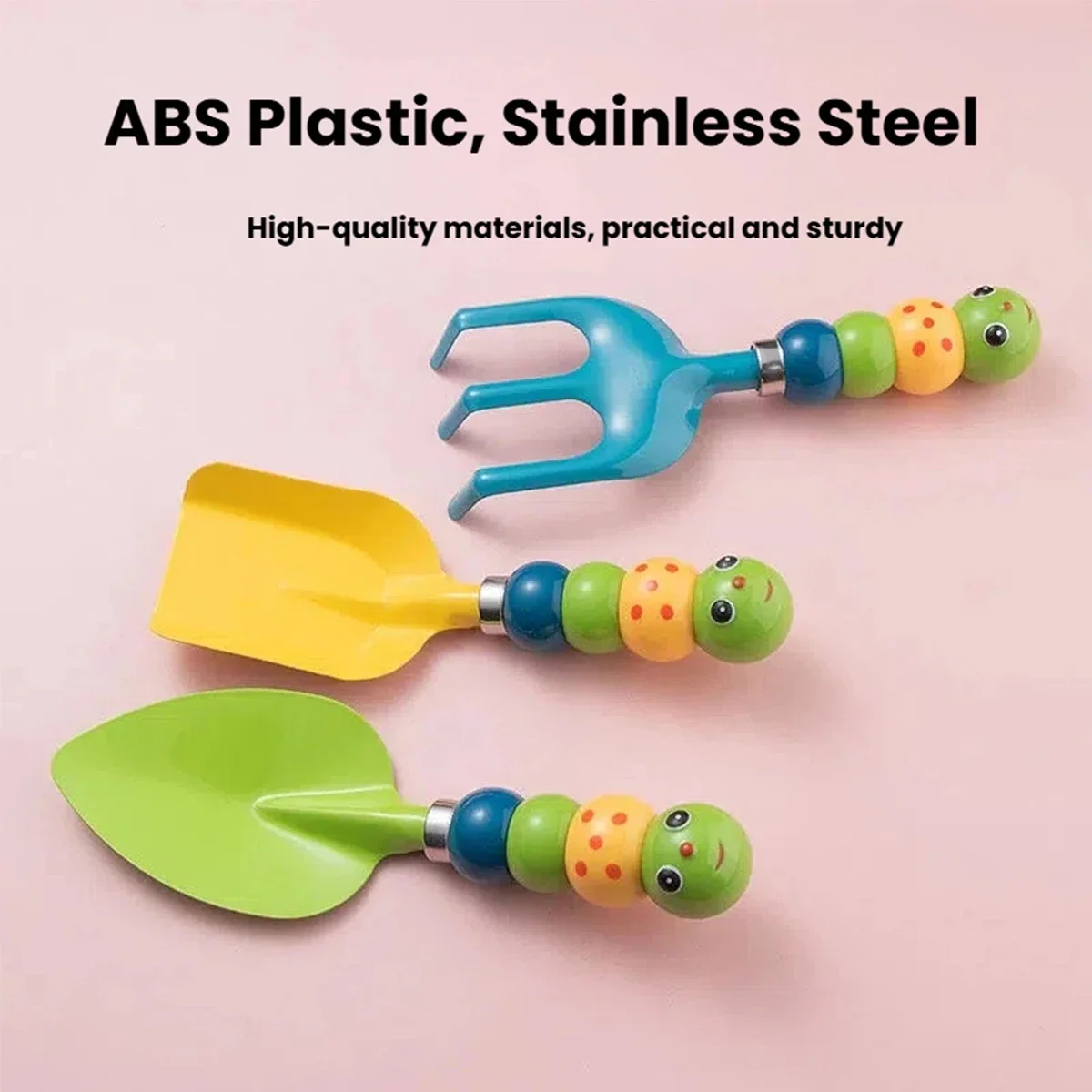 Colorful Garden Tools Toys For children Outdoor Gardening Trowel Shovel Rake Yard  Digging Beach Safe Toys Kids Gift