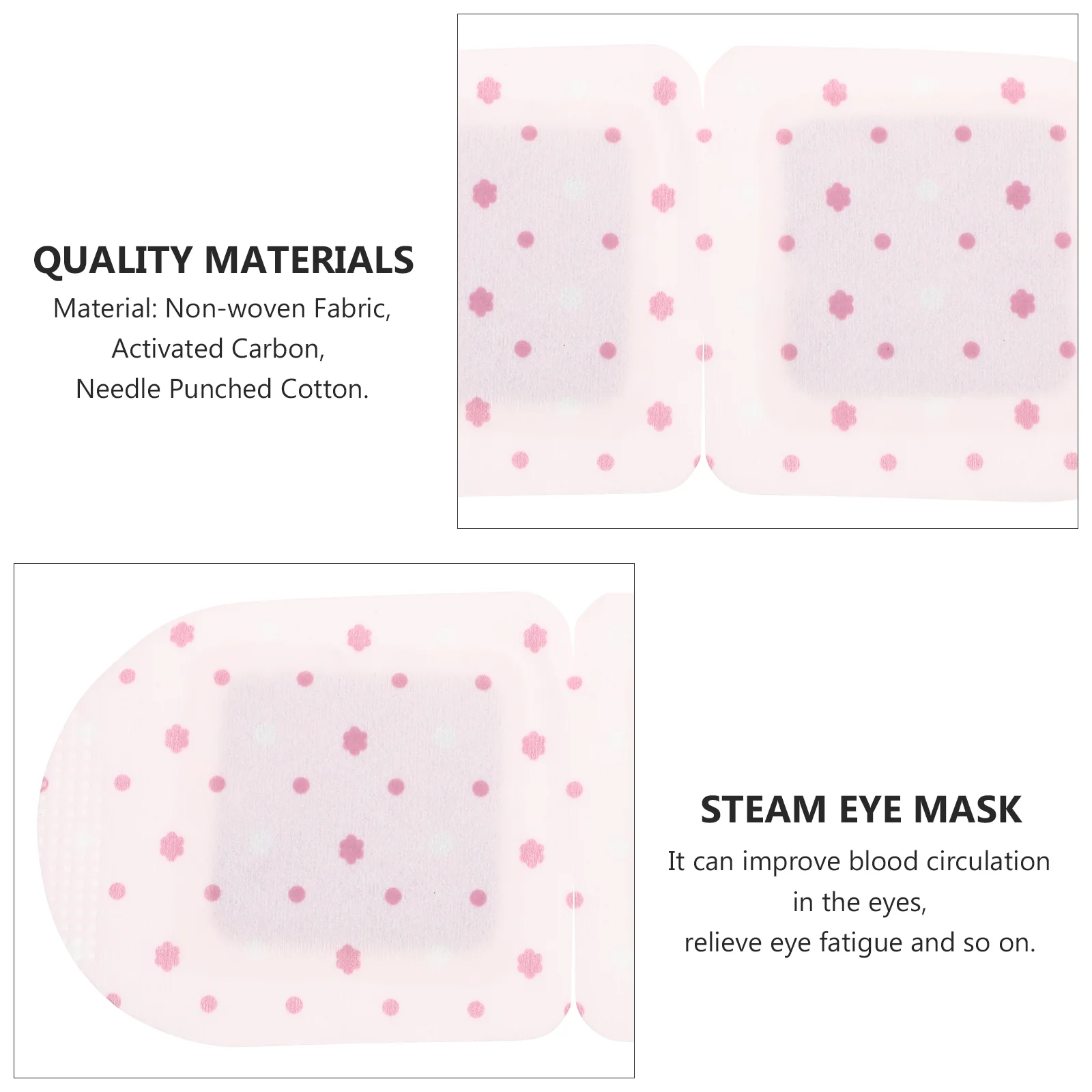 5 Pcs Steam Eye Mask Secure Lovely Masks Hot Compress to Sleep Travel Practical Needle Punched Cotton Accessories Health