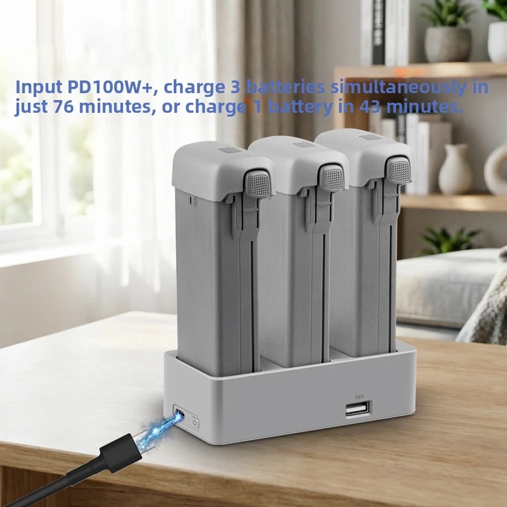 100W Battery Charger Hub For DJI Avata 360 Bidirectional Fast Charging Manager Hub With LED Display Drones Accessories