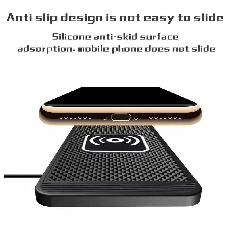 Auto Drahtlose Anti-slip Pad Lade Bord Auto Drahtlose Lade Handy Flash Lade Intelligente Sensing