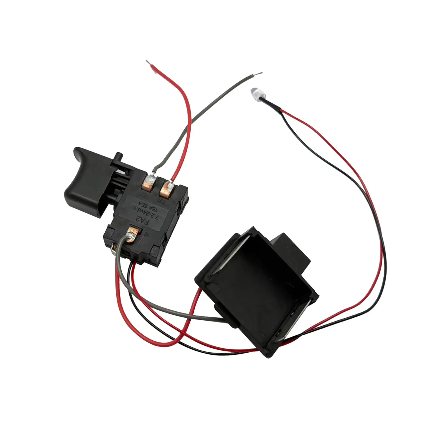For BL1830 BL1815 Chainsaw Control Board Rechargeable 12V to 24V Adjustable Switch Metal Plastic 62x39mm Black