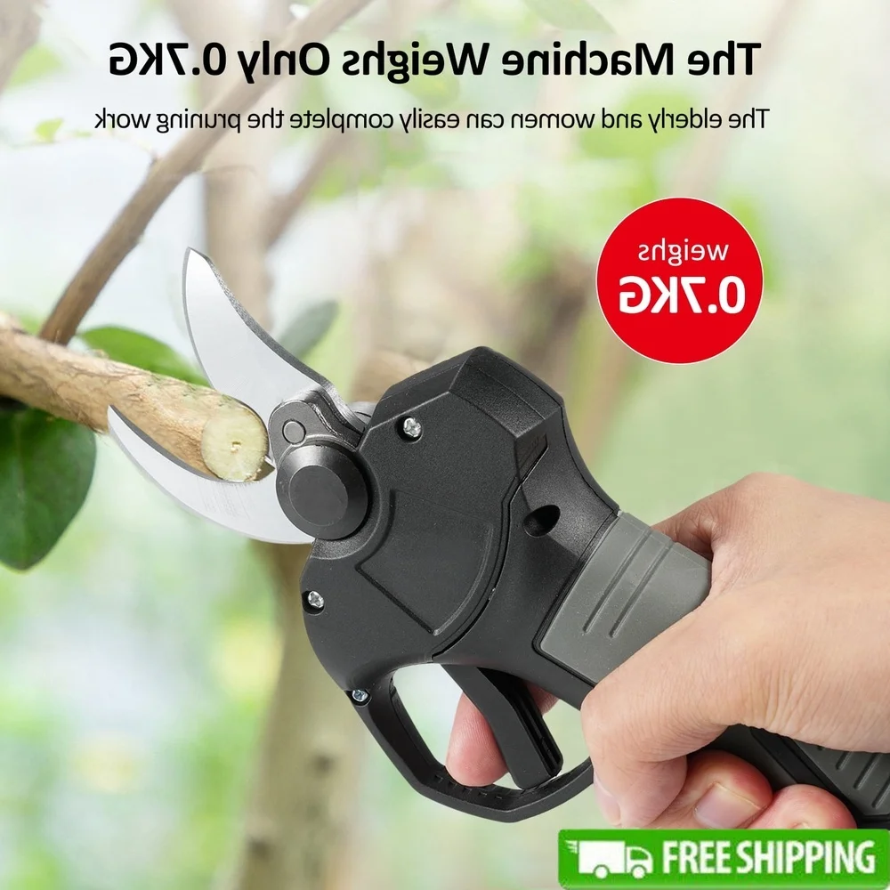 

21V Cordless Electric Pruning Shears with Rechargeable Battery Ergonomic Handle Lightweight Durable Blade Ideal Garden Orchard