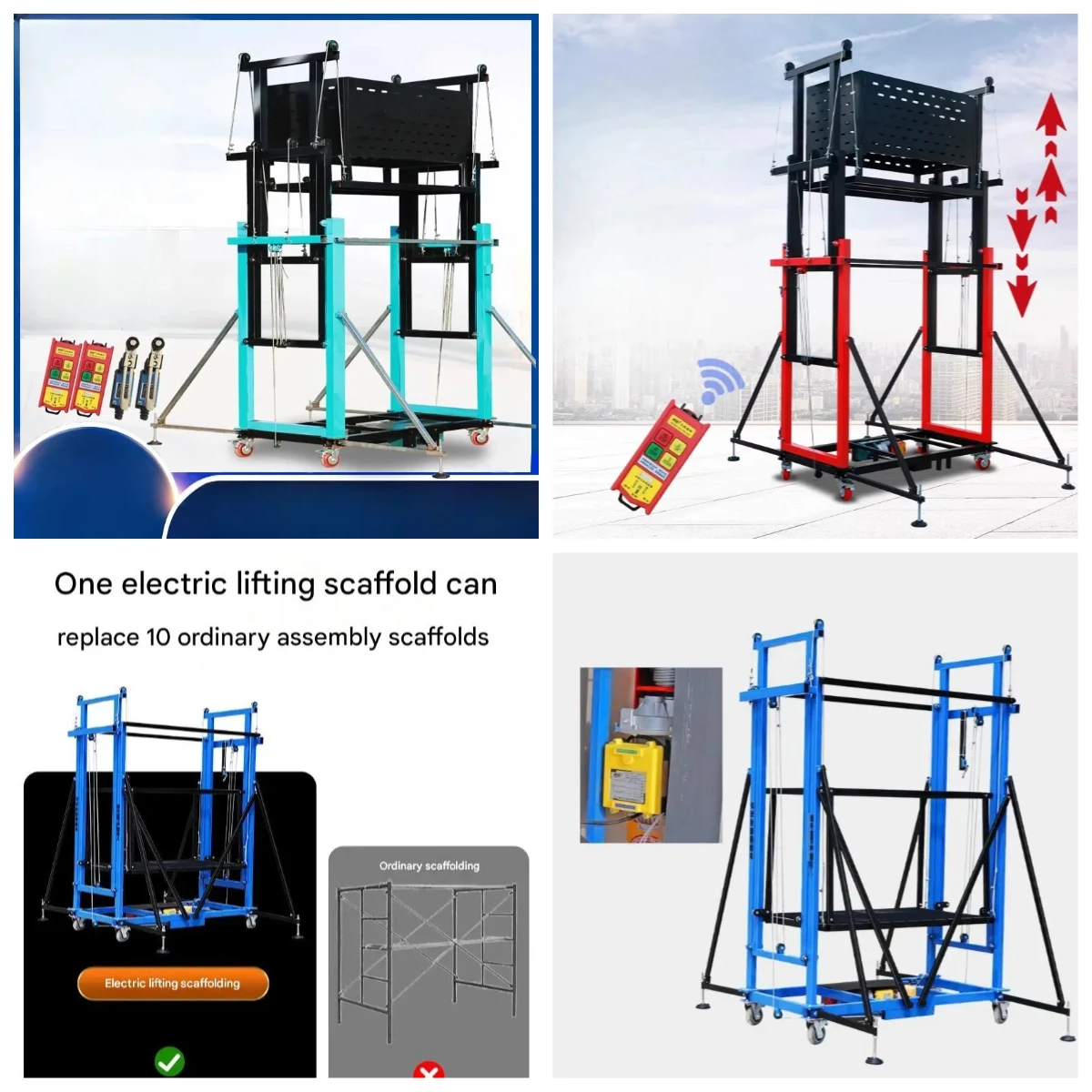 

Gold Seller 2M to 8M Electric Scaffolding Lift Lifting Platform for Indoor and Outdoor Decoration Construction Hoist