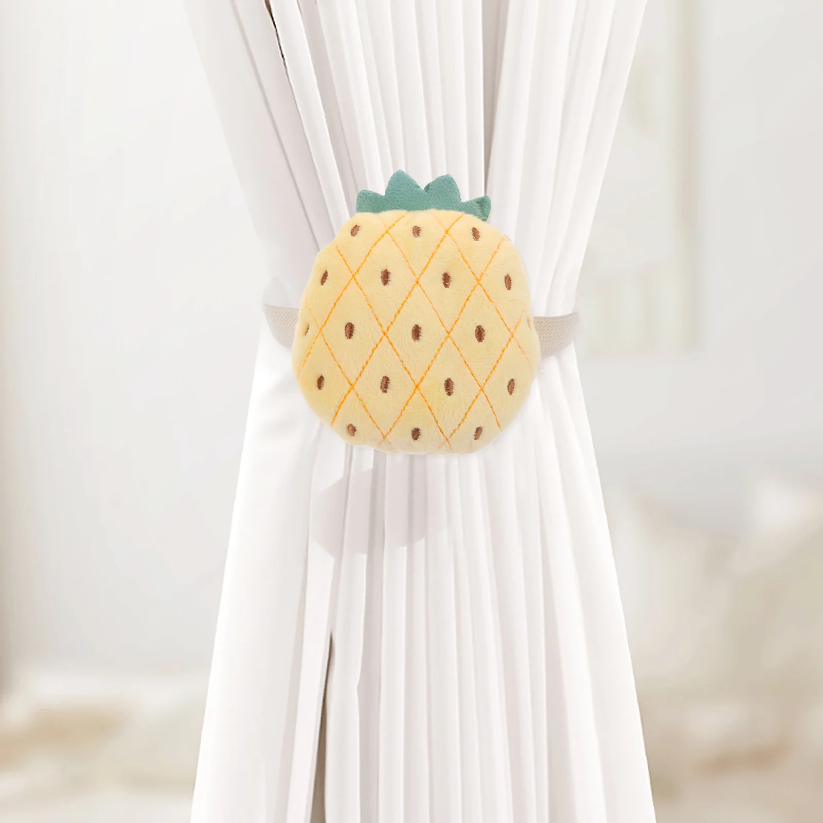 

2Pcs Cartoon Fruit Curtain Tiebacks Rustic Wedding Party Decor Simulation Fruit Design Elegant Home Accessories