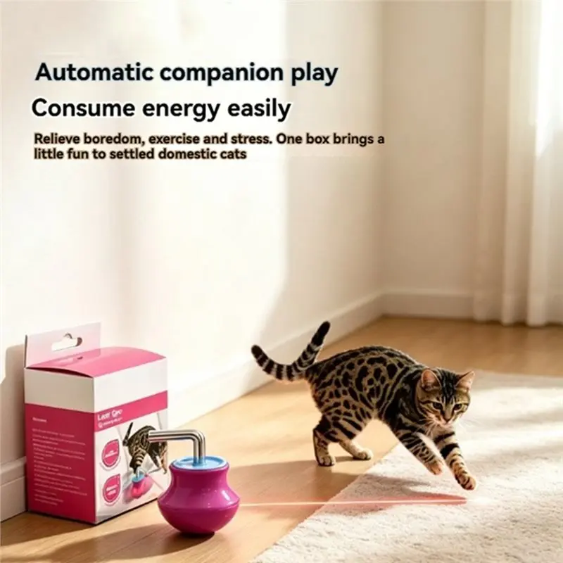SYW-Gyro Cat USB Charging Infrared Light Pen Self Pleasure Relieving Tool Cat Teaser Electric Tumbler Cat Teasing Pen