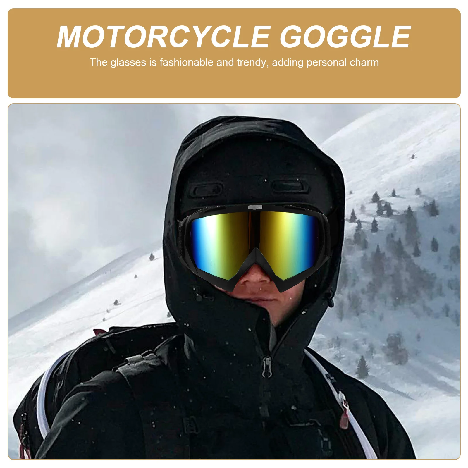 

Motorcycle Goggle Safety Cycling Glasses Windproof Protection Stylish Ergonomic Design Outdoor Sports Skiing Riding Eyewear