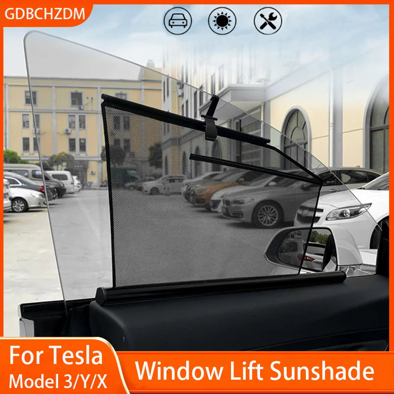 

Car Lifting Window Sunshade Custom Sun Shade for Tesla Model 3 Y X S 2018-2024 Car Sun Shade Front Rear Cover Windshield Protect
