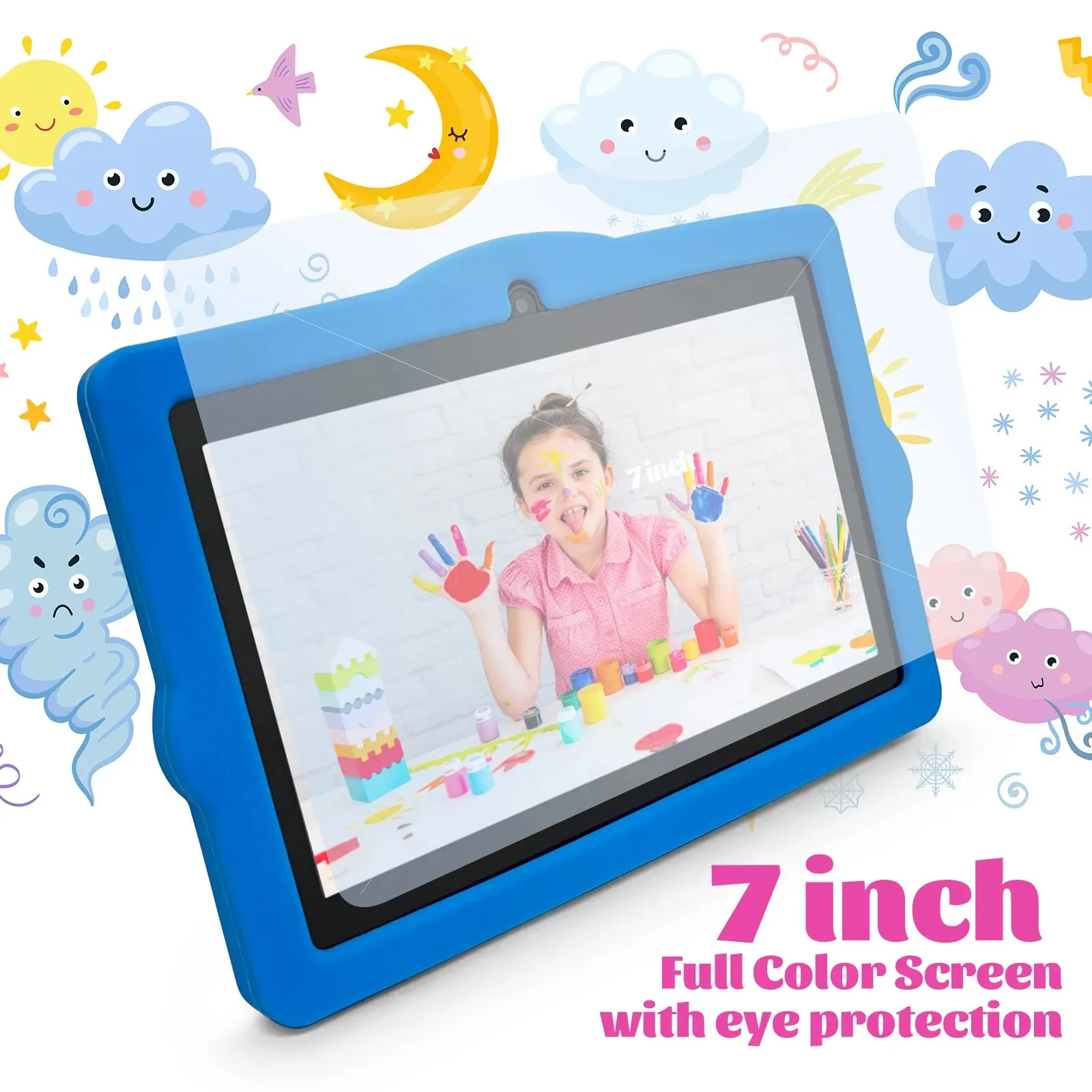 IDS Tablet Study Pad,ages3+,7 Inch Educational ,Preschool Study,32GROM,FREE Safety Kids Contents,Eye Protect HDScreen, 2Camera,P