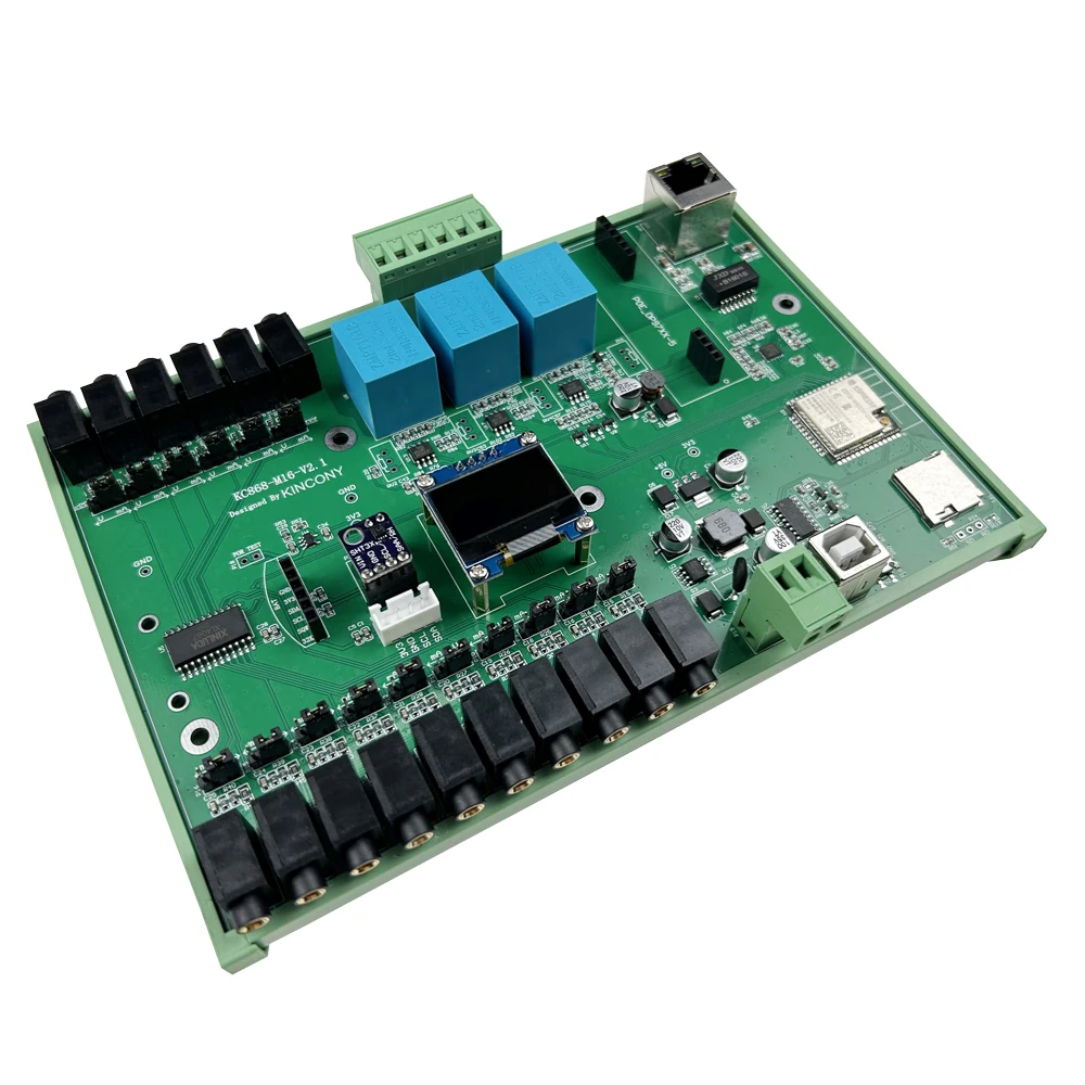 KC868-M16v2 ESP32-32UE Ct morsetto misuratore di energia Monitor di potenza RJ45/WiFi ESPHome Tasmota Arduino IDE SD Card SSD1306 modulo IIC RTC