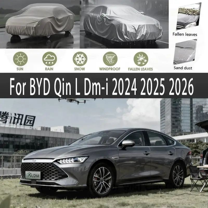 For Outdoor Protection Waterproof Dustproof Full for BYD Qin L Dm i 2024 2025 2026 Car Covers