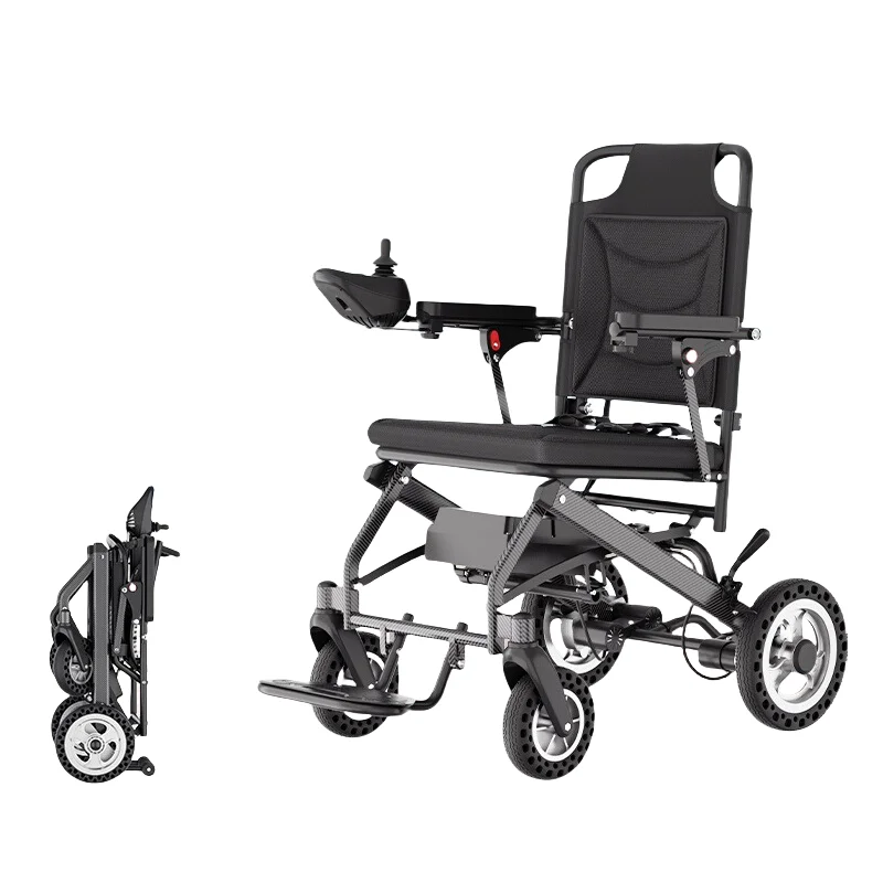 ขายตรงจากโรงงาน รถเข็นไฟฟ้าพับได้ น้ำหนักเบา 9.8 กก. สำหรับผู้พิการ