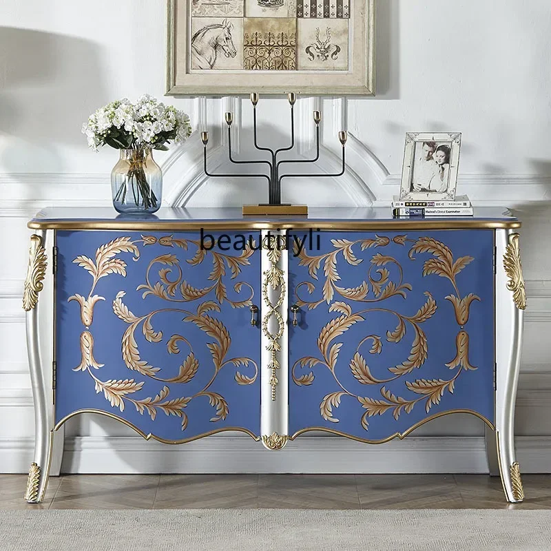 

Cy56 European painted entrance cabinets, living room decorative storage cabinets, light luxury foyer entry dining side cabinet