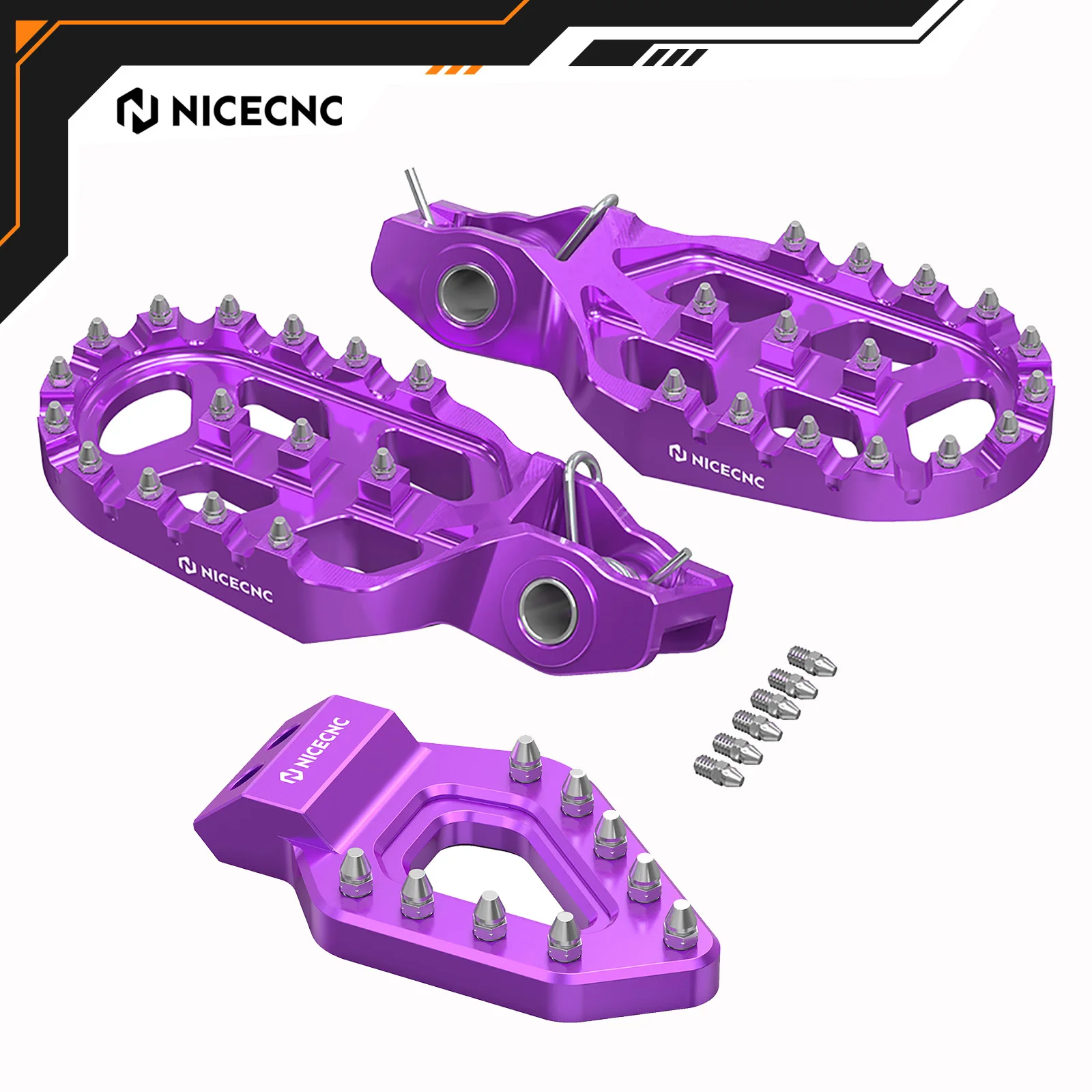 

NICECNC For Stark Varg EX MX 2024-2025 Forged Foot Pegs Footrests & Rear Brake Pedal Step Tip 6061 Aluminum Electrical Motorbike