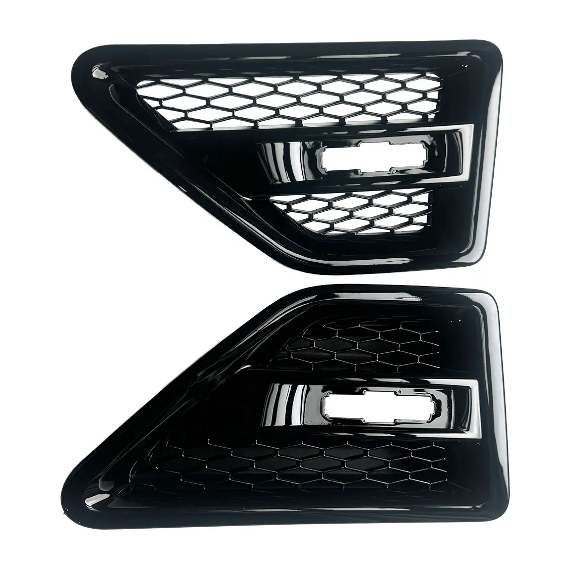 1 Pair Side Fender Air Vent Grill Cover Trim Gloss Black ABS Fit for Land Rover Freelander 2 LR2 2006-2016