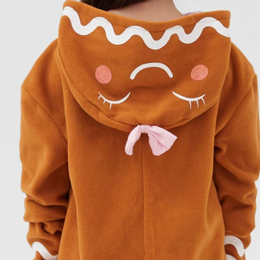 

Рождественский костюм пряничного человечка для детей, комбинезоны с длинными рукавами, костюм для ролевых игр, сценическое шоу, наряды для косплея, вечеринки