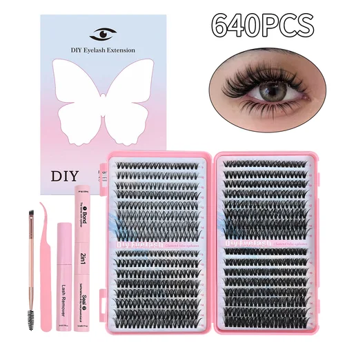 Imagen 2 del producto Juego de libros de pestañas postizas segmentadas de un solo grupo, superventas, con pestañas rizadas gruesas naturales de estilo europeo y americano 30D40D