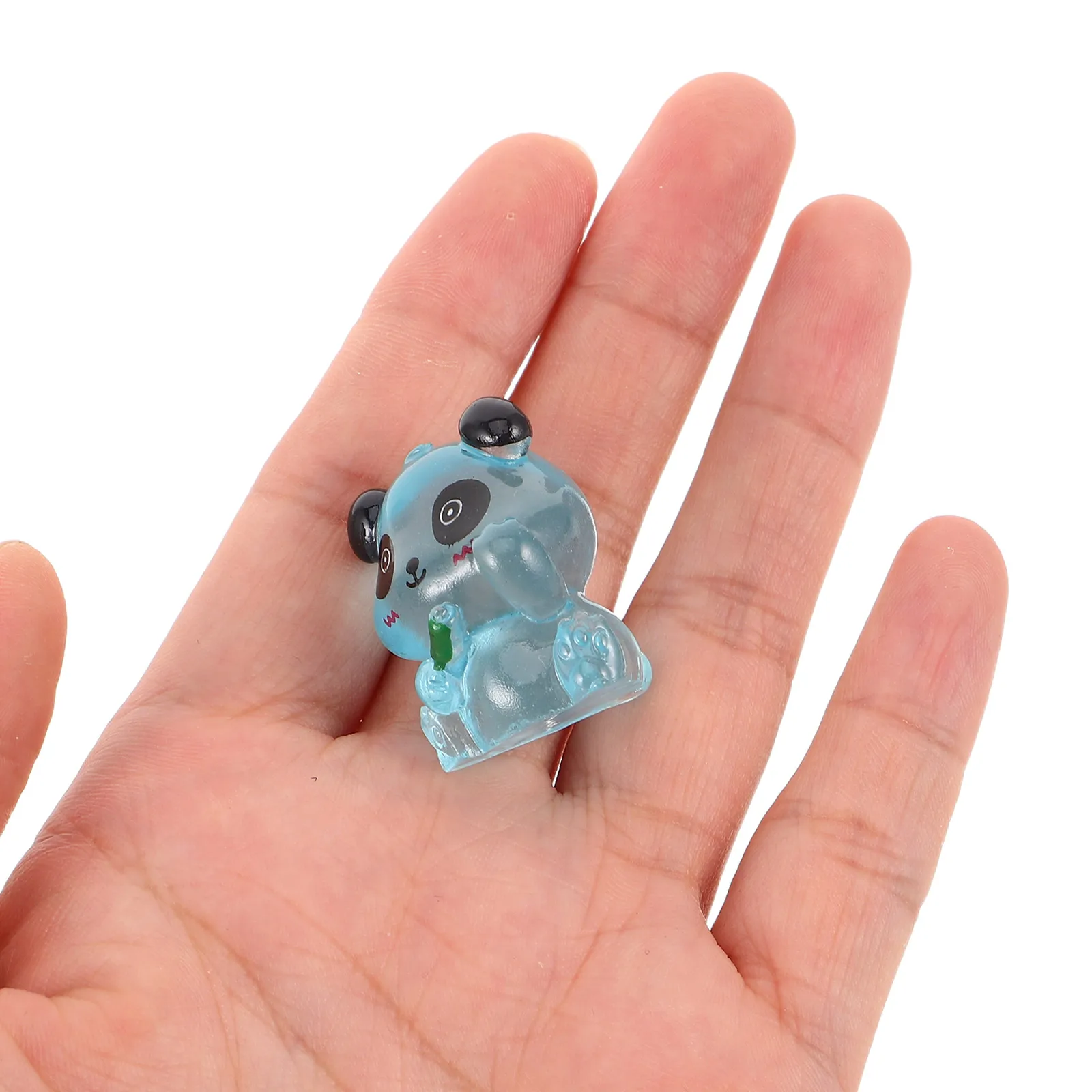 

Luminous Panda Decoration Cute Resin Animals Statue Micro Landscape Cake Topper