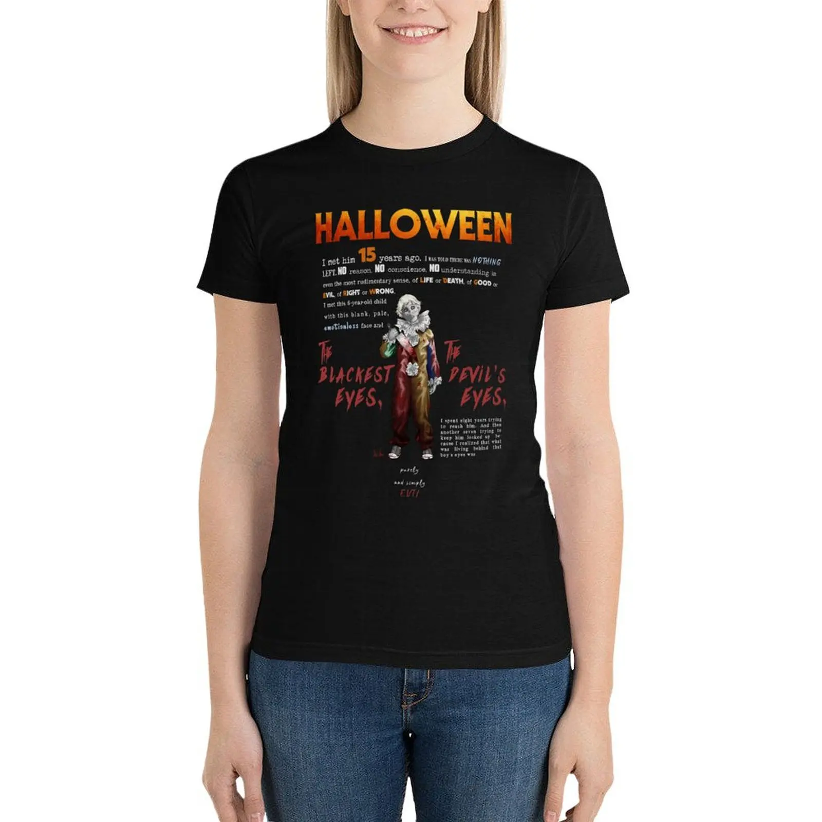 Halloween. Young Michael. T-Shirt tops Short sleeve tee graphics t-shirt dress for Women sexy