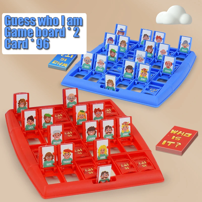 Guess who I am board game parent-child interaction toy logical reasoning children\'s puzzle guess me you my character chessboard