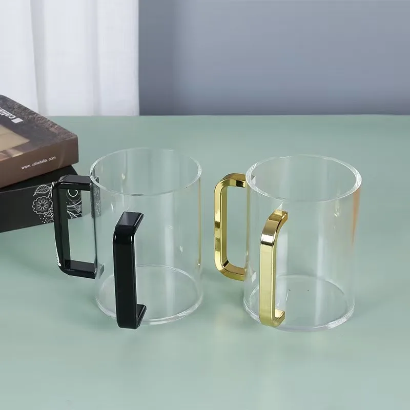 

Прозрачная акриловая чашка для мытья большой емкости с двойной ручкой, двухцветный чайник, товары для ванной комнаты для еврейских