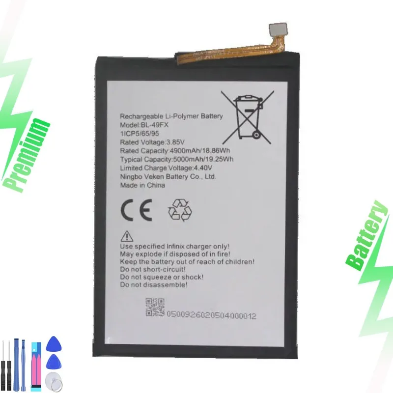 

1 piece for Smart 6/X6511/X6511B battery replacement BL-49FX 5000mAh