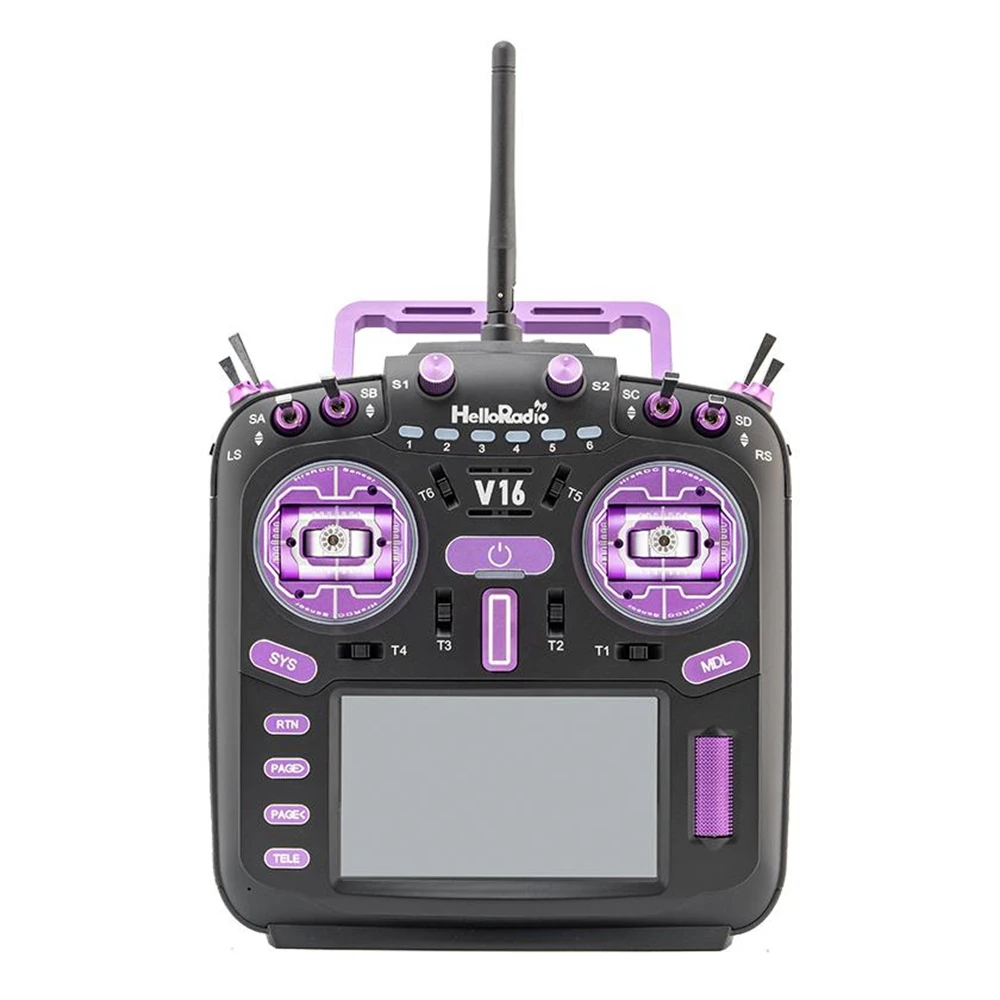 วิทยุส่งสัญญาณ HelloRadioSky V16R ในตัว 1W ELRS 4-in-1 CNC RDC90 พร้อมกิมบอลโลหะ โหมด 2 พร้อมหน้าจอสัมผัส 4.3 นิ้ว สำหรับการแข่งขัน FPV