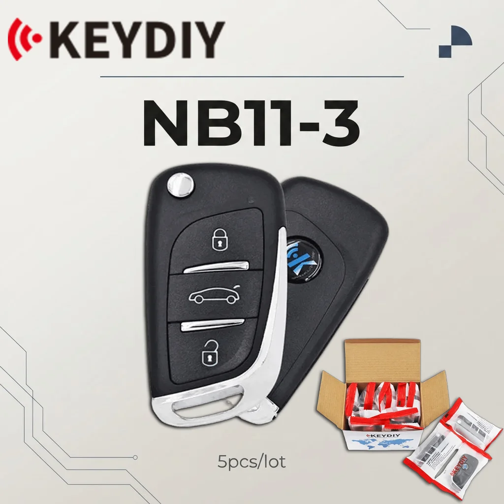 5PCS/LOT KEYDIY NB11-3 Multi-functional Universal Remote Key for KD900+ URG200 KD-X2 NB-Series NB11-3 KEY