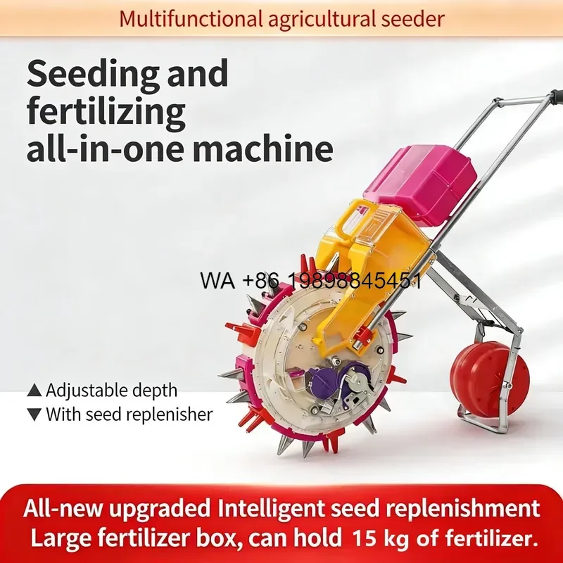 Wmwmnu for Portable Manual Seeding with Fertilizer Function Adjustable Spacing Lightweight Design 3 Month