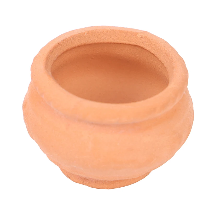 Mini vaso de cerâmica para Dollhouse, Miniatura, Fairy Garden Decoração, 1:12