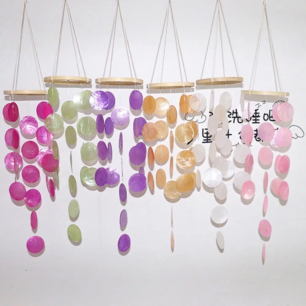 قذيفة الطبيعية قذيفة الرياح الرنين ديكور المنزل مع نغمات هش حلم الماسكون هدايا خاصة حديقة الرياح الدقات المنزل #4