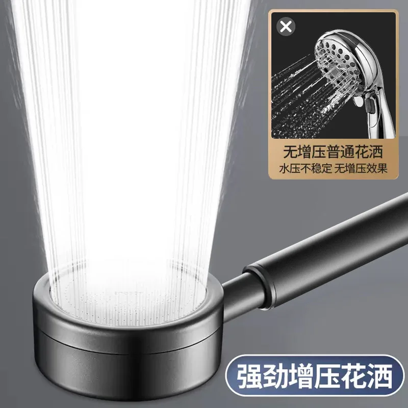 Stainless Steel Handheld Shower Head Black Silver Gold High Pressure Showerhead Durable Fall Resistant Shower Bathroom Accessori