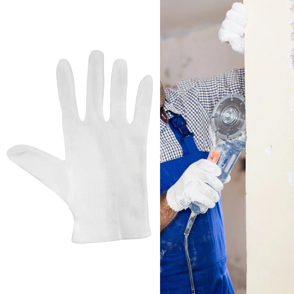 ถุงมือนิรภัยใช้ได้จริงสำหรับผู้ชายผู้หญิง12คู่ถุงมืออเนกประสงค์กันลื่นใช้ในสวนอุตสาหกรรมอุ่นเต็มนิ้วทนทานสำหรับการก่อสร้าง