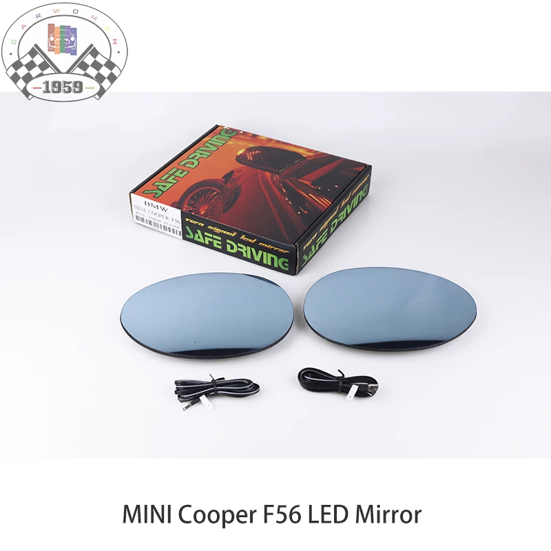 Brand New Glass Material LED Turning Light Blue Color Auto Dim Side Mirror For Mini Cooper R56 R60 F54 F56 F60(2 PC/SET)