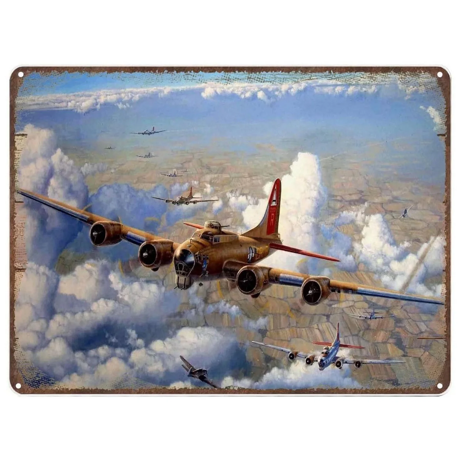 Metal Tin Signs Plaque Airforce Plane Wall Decoration Vintage Art Posters Iron Painting for Man Cave Home Cafe Garden Club Bar