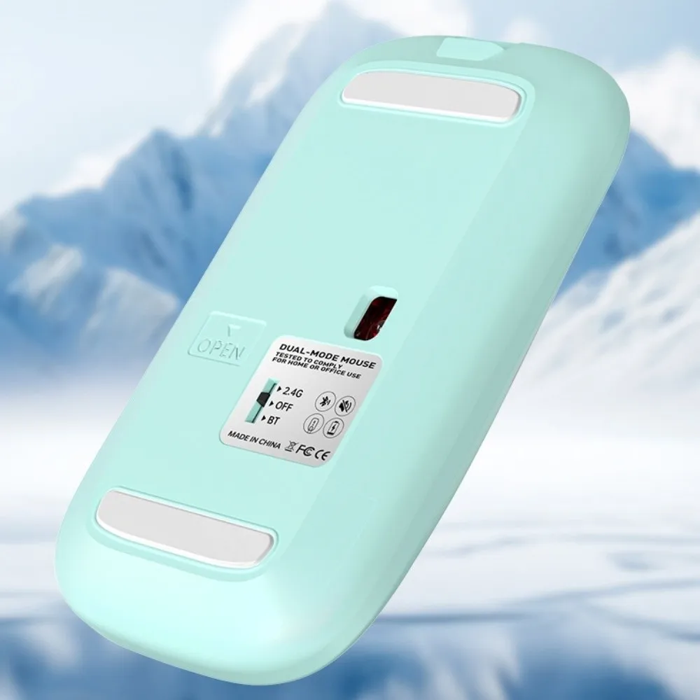 

Dual-Mode Laptop Wireless Mouse Portable Silent 2.4G Bluetooth Cordless Mouse Rechargeable High-Precision