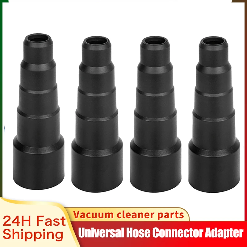 Universal Vacuum Hose Adapter Converter 50/42/34/30/23mm Black Soft Rubber Round Suction Hose Converter Dry Wet Use