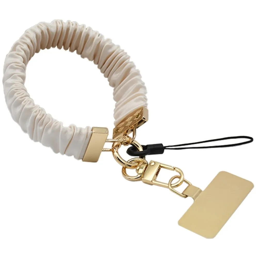 

Pleated Design Mobile Phone Strap Pendant Anti Loss Cell Phone Chain Metal Card Anti-Lost Mobile Phone Lanyard