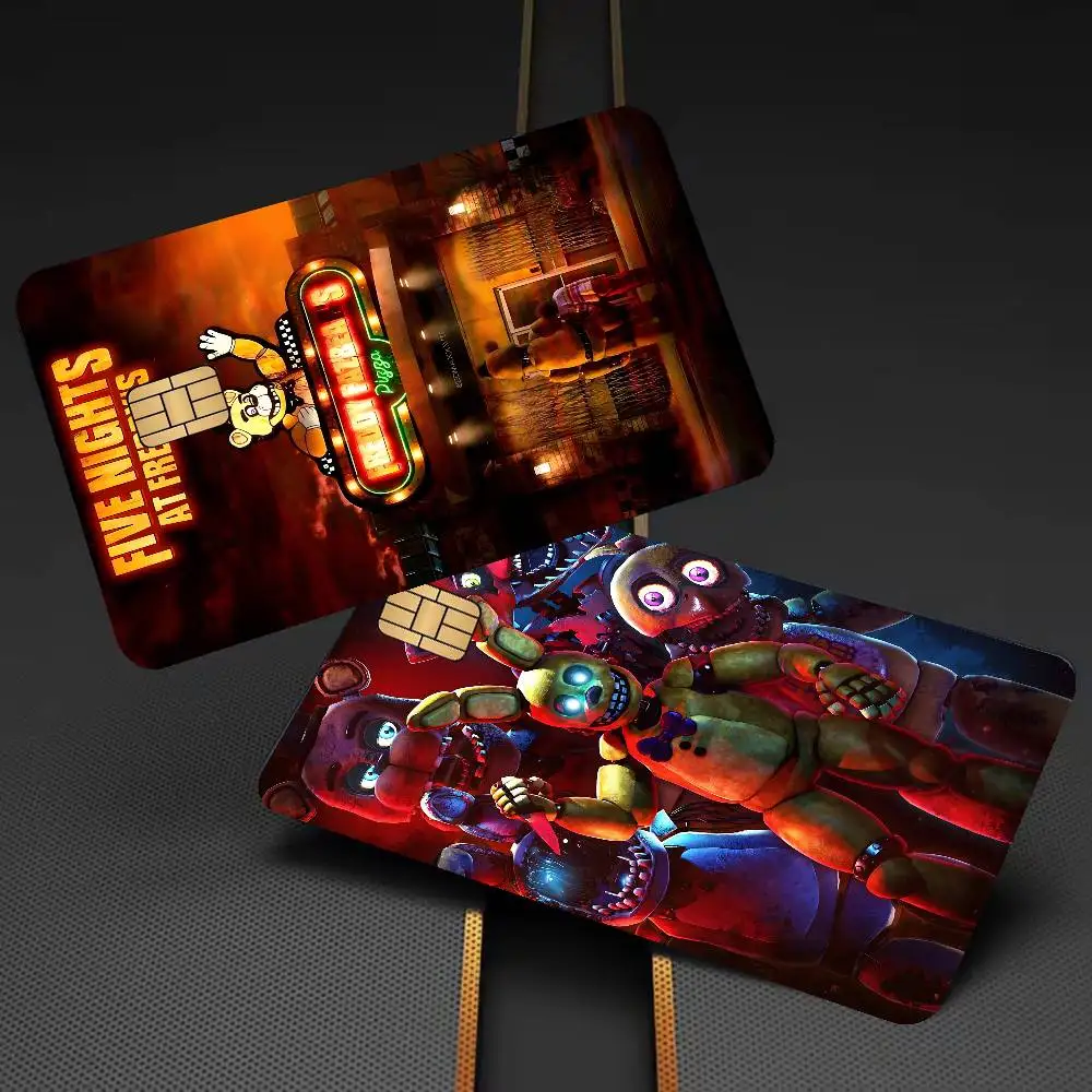 F-FNAF Five-nights-At-Freddys Anime Spend Or Save Funny Shell On Off Ultra Thin No Fade Sticker Skin Cover Film For Debit Card