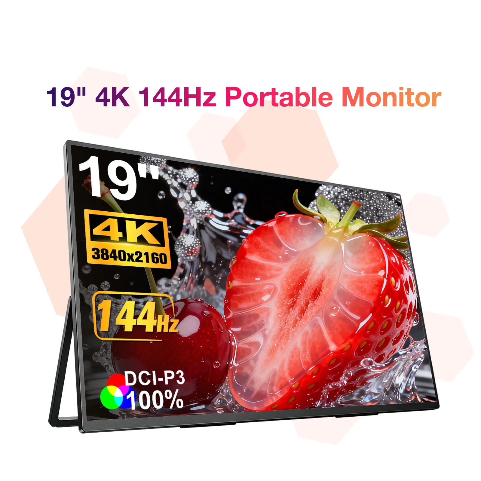 17,4/18,5/19 inch draagbare gamingmonitor 4K 2160P 100Hz 144Hz HDR HDMI Type C voor telefoon, NS, PS5, XBOX, PC, laptop Uitbreidingsscherm