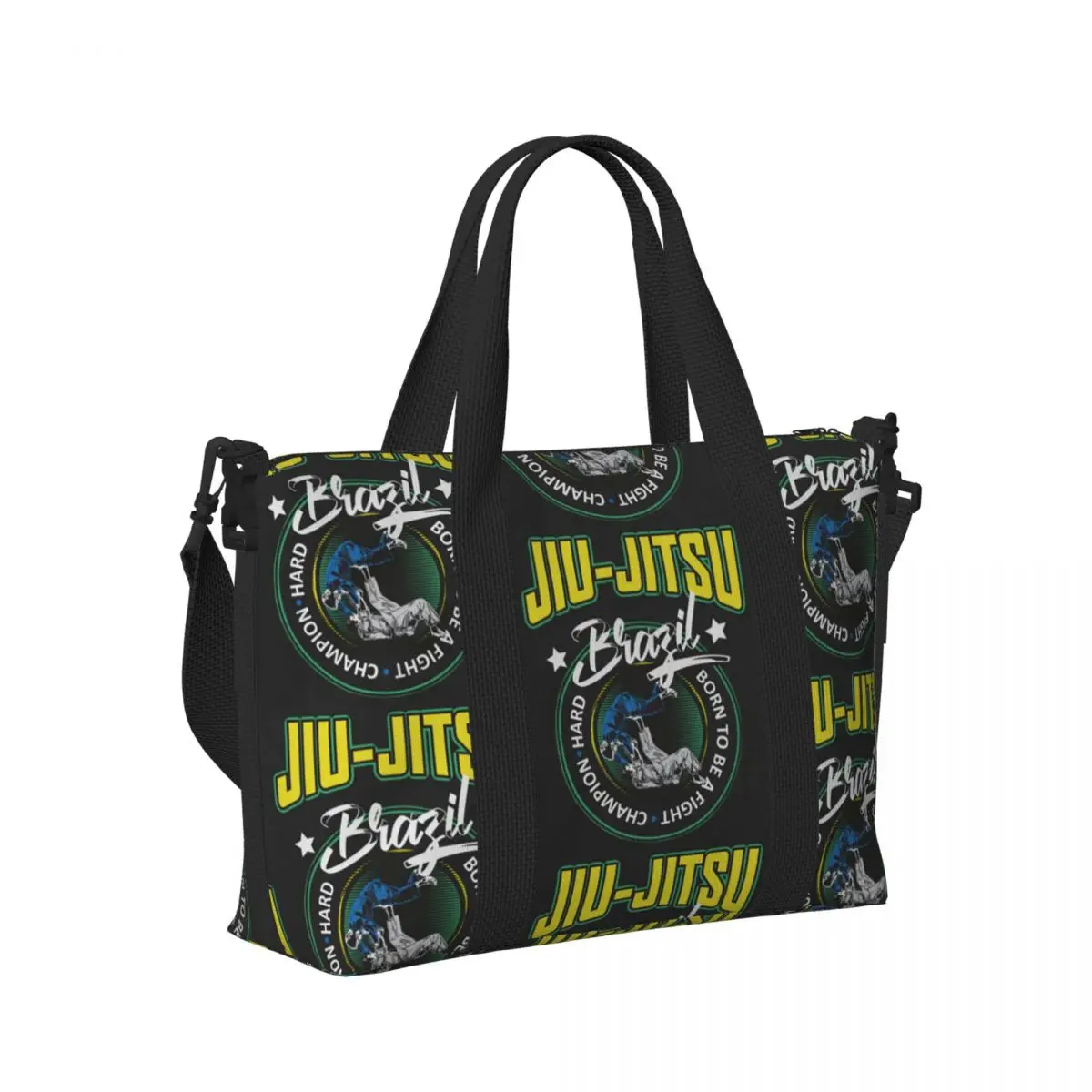 

Brazilian Jiu Jitsu Sharks Beach Travel Bag Large Capacity Tote Bags for Gym Sport Women Shopping Duffle Shoulder Bag