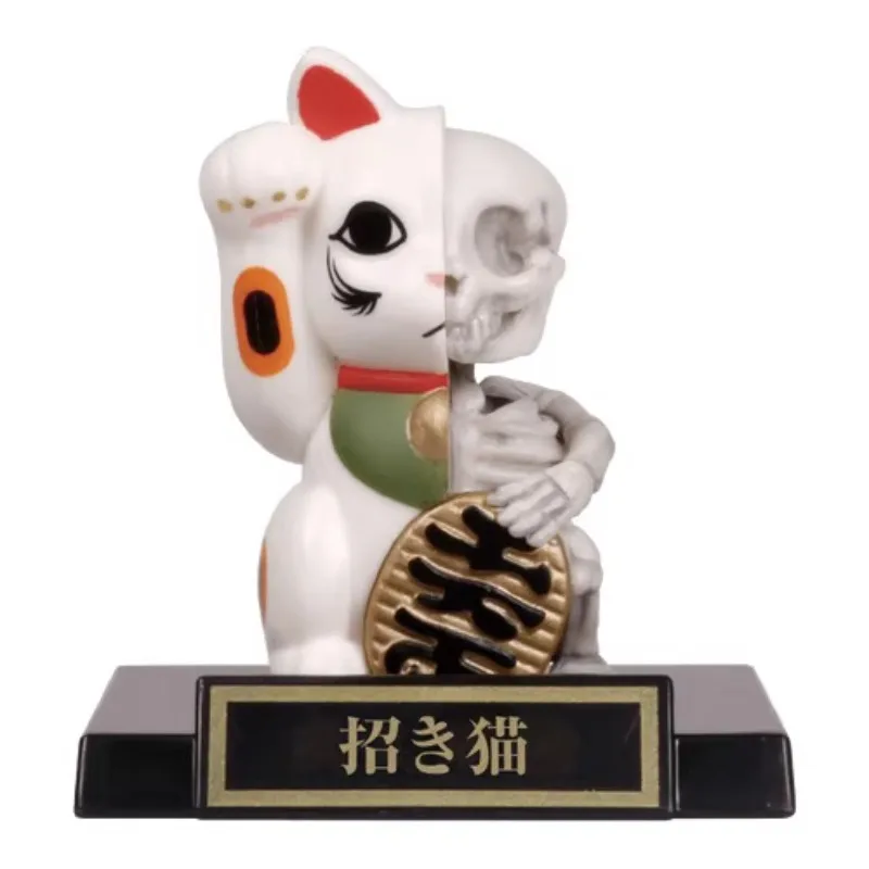 EPOCH Gashapon Capsule Toy Half Skeleton Lucky Cat Damo Dog Figures Model Toy Collectible Table Ornaments Children Gifts