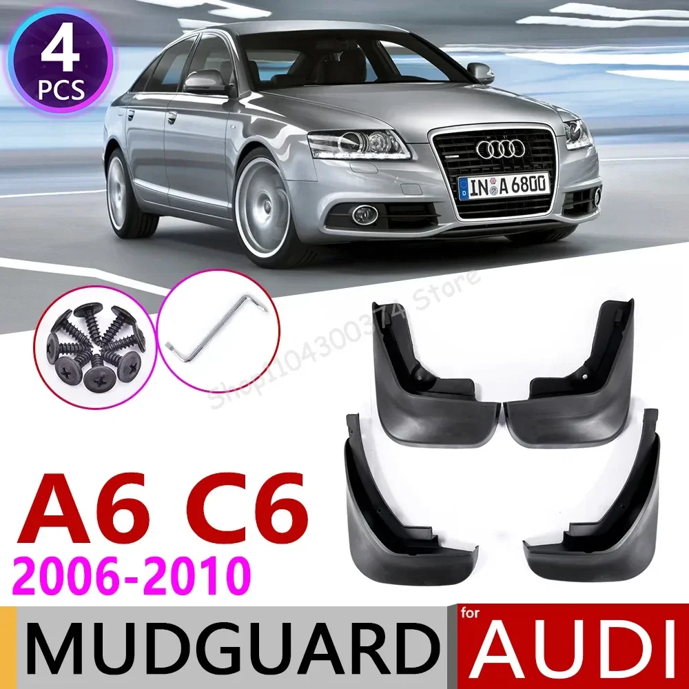 

Car Mudflap for Audi A6 Sedan Saloon C6 2006~2010 Fender Mud Guard Splash Flaps Mudguards Accessories 2007 2008 2009 3th 3 Gen